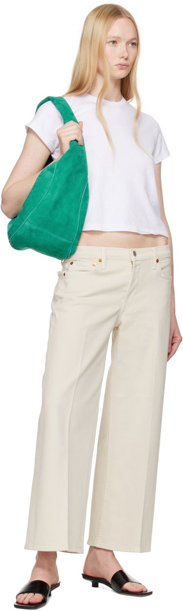 Taška cez rameno BY FAR BY FAR Maxi Cush Suede Shoulder Bag Zelené | MWBSB022KL007GR047PL, 3