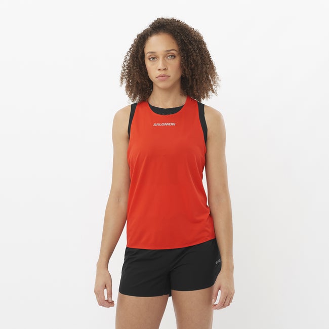 Tielko Salomon S/Lab Speed Tank Top Červená | LC2695500, 0