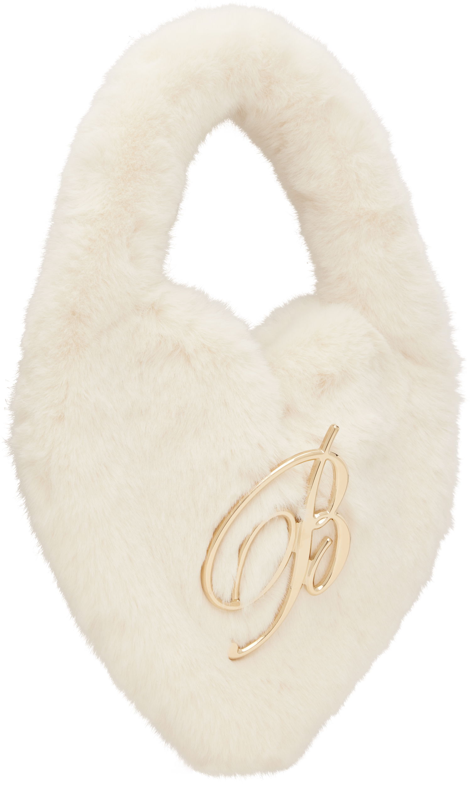 Kabelka Blumarine Blumarine Heart Faux-Fur Handbag Biela | P5HHW086A, 1