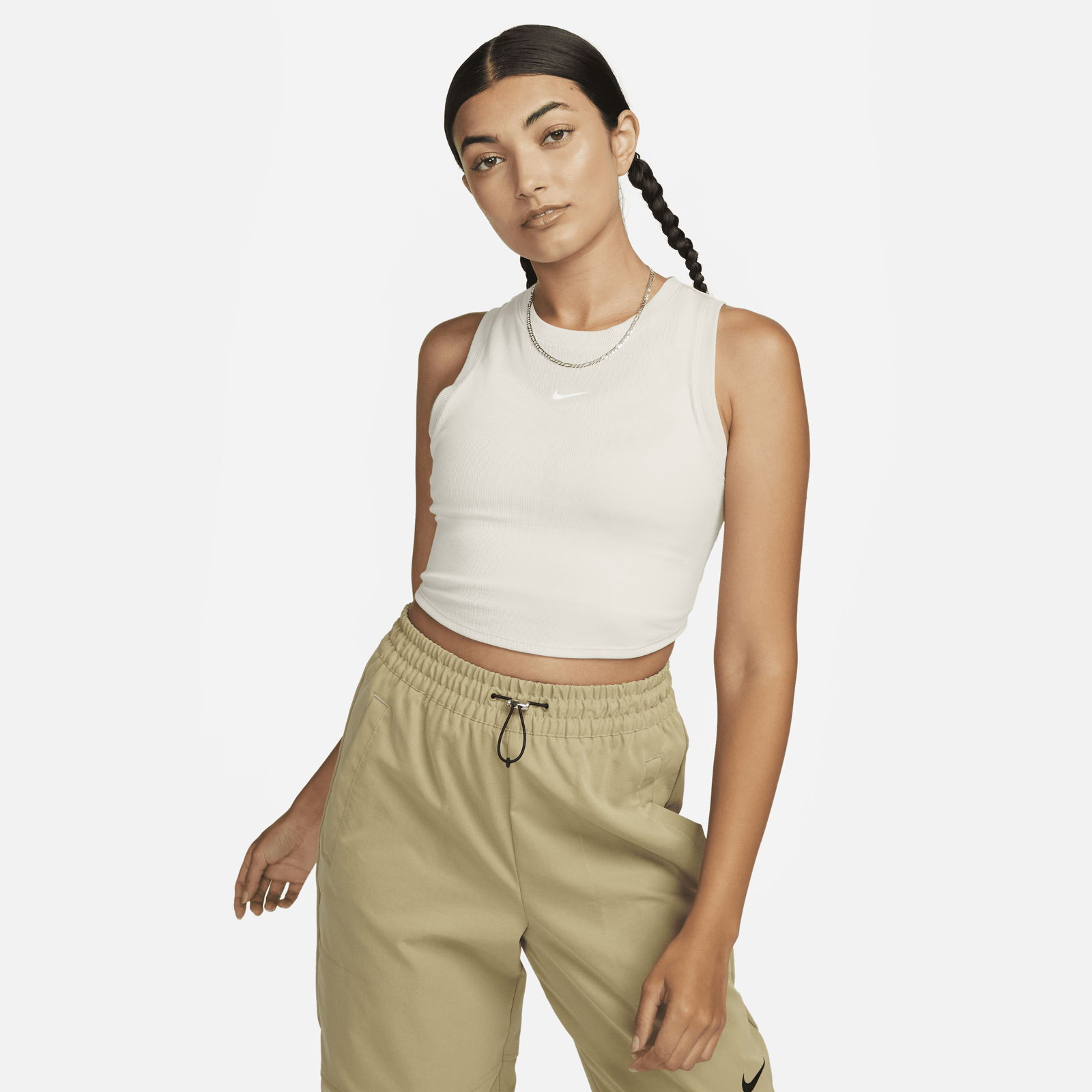 Essential Ribbed Cropped Tank Top