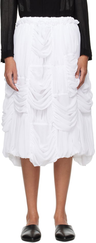 Sukňa Comme des Garçons Comme des Garçons Ruched Midi Skirt Biela | RM-S016-051, 0