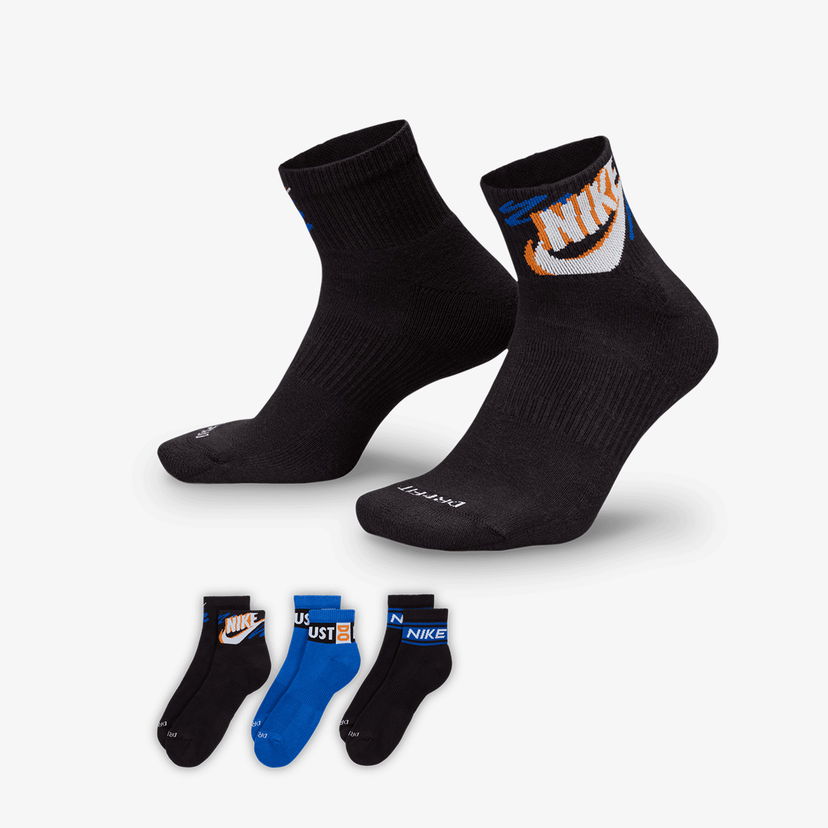 Ponožky Nike 3 Pack Ankle Sport Socks Čierna | HJ9378-902