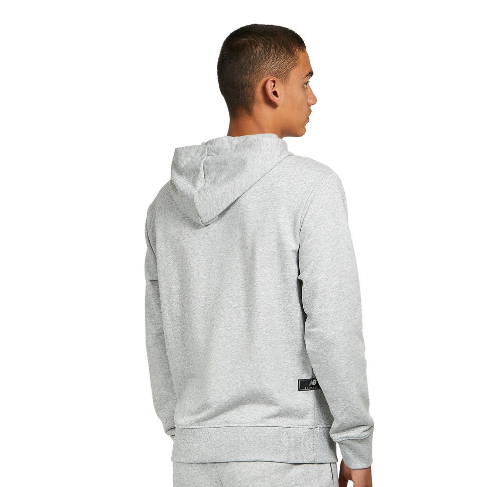 Mikina New Balance Hoops Essentials Fundamental Hoodie Šedá | MT23581_AG, 1