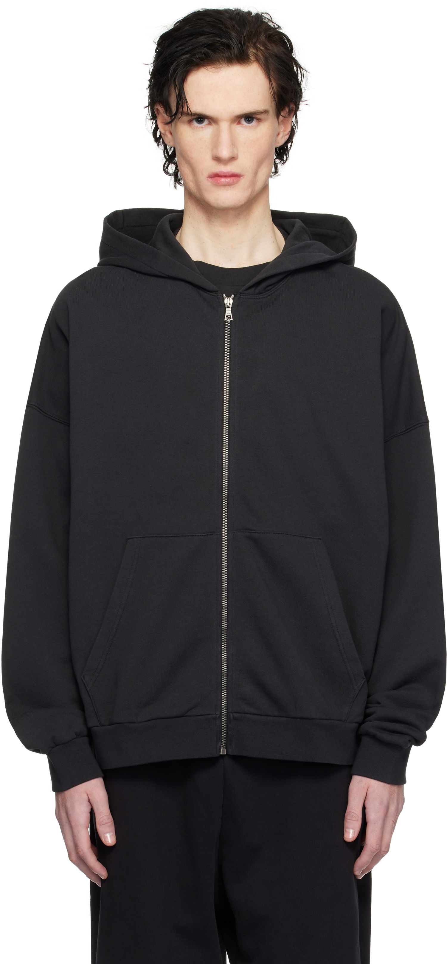 Mikina Palm Angels Logo Zip Hoodie Čierna | PMBE016S25FLE0031003, 0