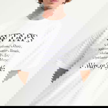 Tričko WTAPS T-Shirt with Philosophical Text Print Biela | 251ATDT-STM08S-WHT, 5
