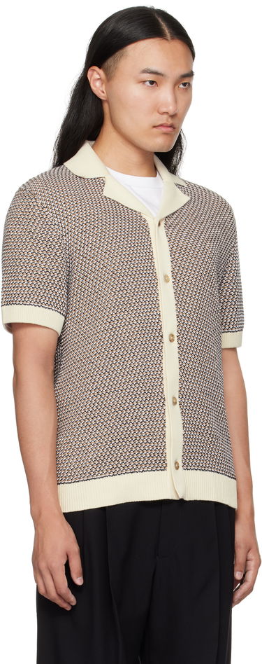 Sveter BOSS Regular-Fit Knitted Cotton Cardigan Béžová | 50543163, 2