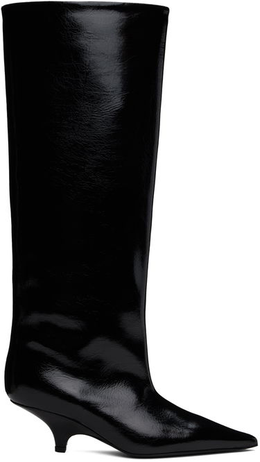 Tenisky a topánky TOTEME 'The Wedge-Heel' Kitten Heel Boots Čierna | 244-WAS0192-LE0020, 0