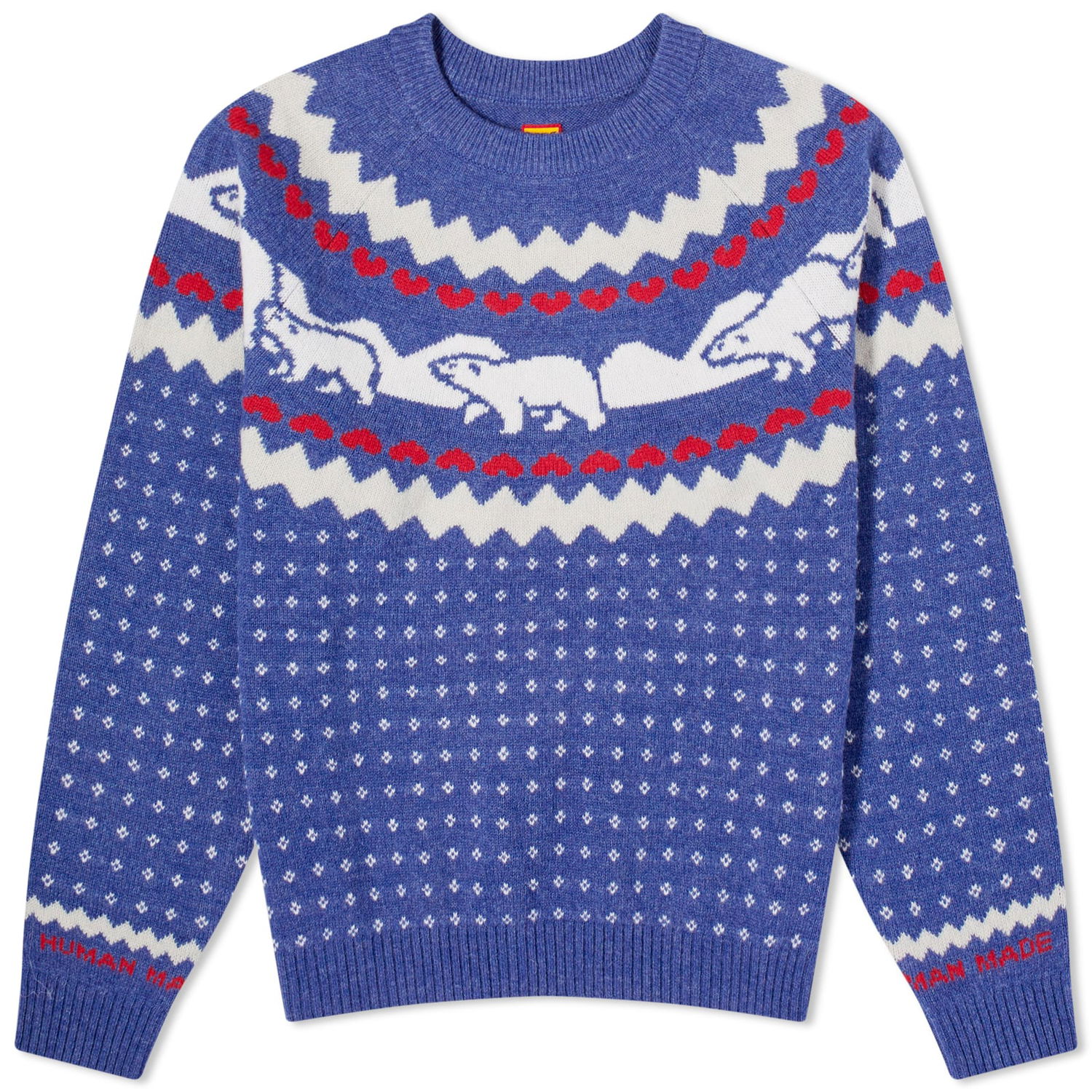 Sveter Human Made Nordic Jacquard Knit Sweater Modrá | HM26CS036-BL, 0