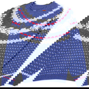 Sveter Human Made Nordic Jacquard Knit Sweater Modrá | HM26CS036-BL, 0