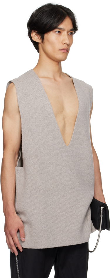 Tielko Rick Owens Rick Owens Concordians V-Neck Tank Top Čierna | RU02E1683 CHWSR, 4