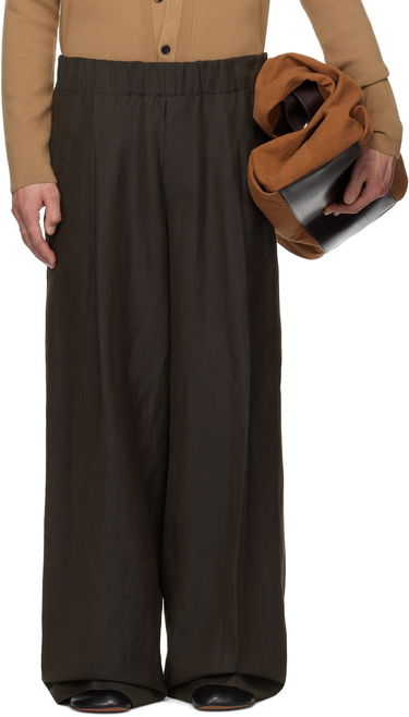 Nohavice Dries Van Noten Dries Van Noten Drawstring Wide-Leg Trousers Hnedá | 251-020907-1304, 0