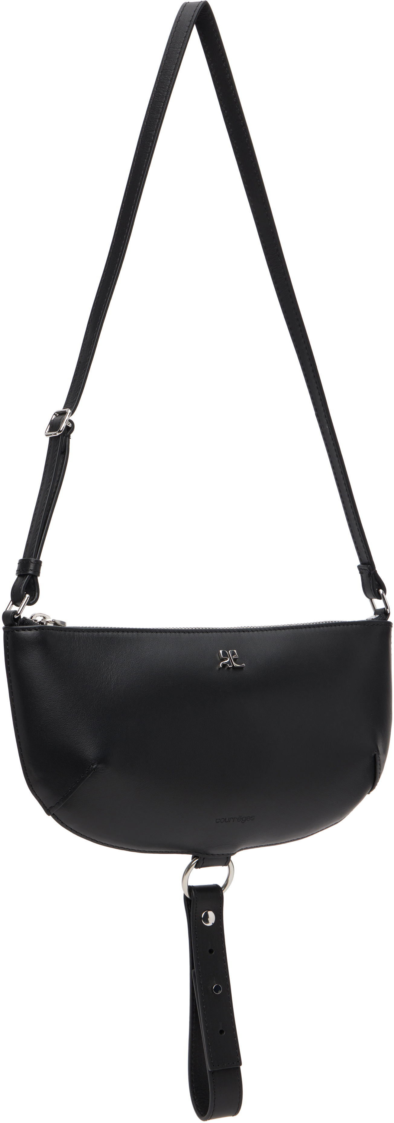 Taška cez rameno Courrèges Courrèges Holy Eclipse Leather Shoulder Bag Čierna | 325GSA190CR0065, 1