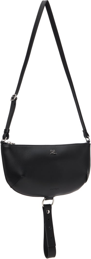 Taška cez rameno Courrèges Courrèges Holy Eclipse Leather Shoulder Bag Čierna | 325GSA190CR0065, 1