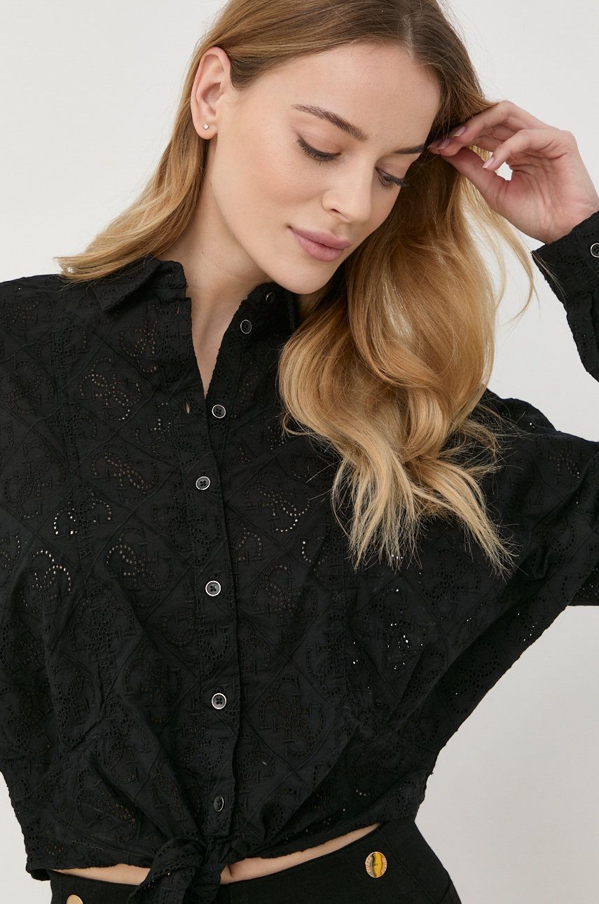 Košeľa GUESS Shirt Čierna | W2GH53.WEJU0, 0