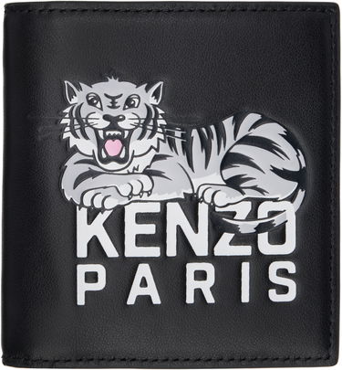 Peňaženka KENZO Kenzo Paris 'Kenzo Varsity' Leather Mini Wallet Čierna | FF55PM603L46, 0