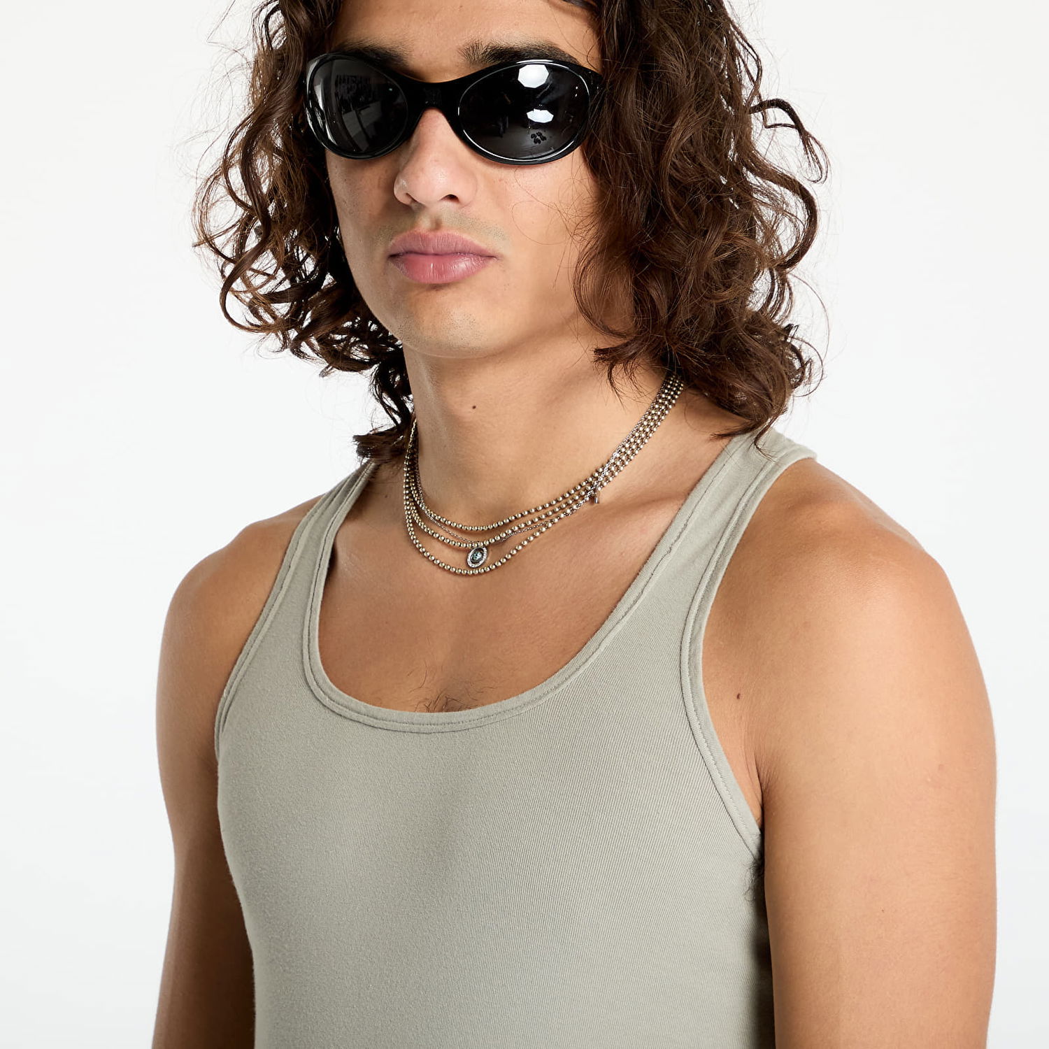 Tielko Rick Owens DRKSHDW Knit Drk Tank Top Pearl Béžová | DU02D2152 RN 08, 1