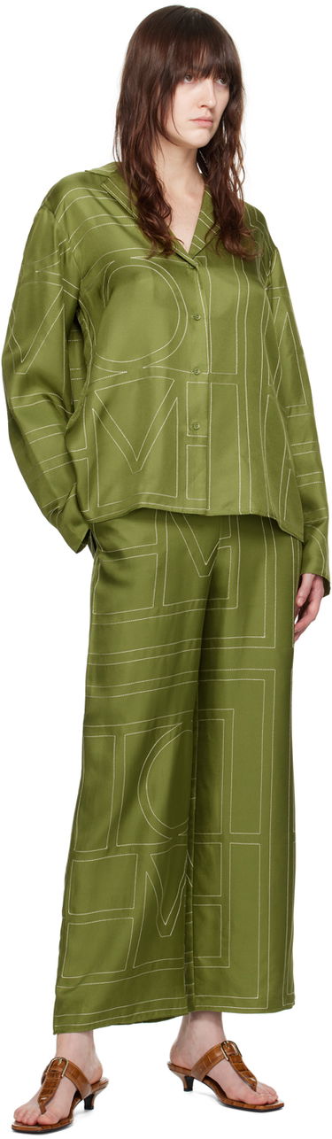 Košeľa TOTEME TOTEME Monogram Embroidered Shirt Zelené | 241-WRT976-FB0089, 3