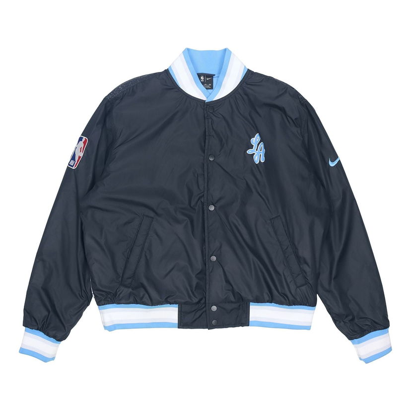 Bomber bunda Nike NBA Los Angeles Lakers Courtside Woven Jacket Navy | CN1441-010