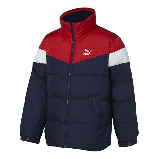 Prešívaná bunda Puma Men's Padded Color-Blocked Jacket Červená | 928654-02
