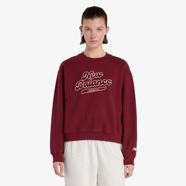 Mikina New Balance Athletics Legacy Crew Sweatshirt Vínová | WT53901-MHB, 1