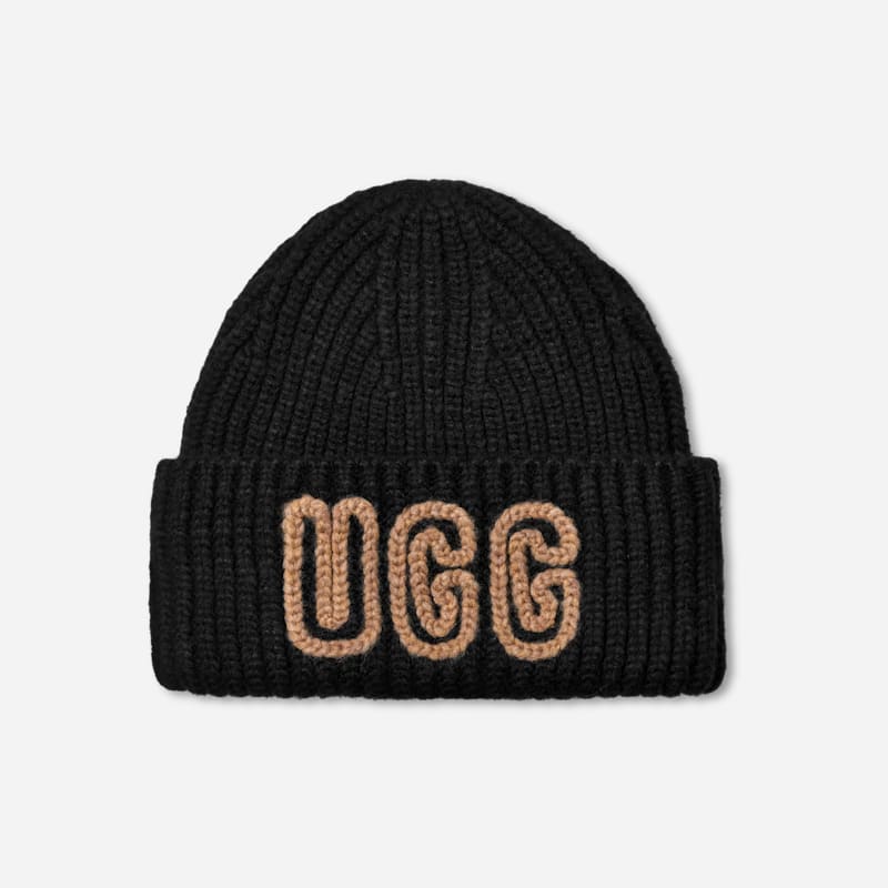 Kulicha UGG Ribbed Beanie Čierna | 102345-BLK, 0