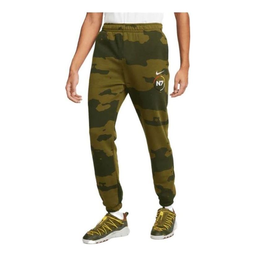 Tepláky Nike N7 Club Fleece Camo Sweatpants Zelené | FB4051-368, 0
