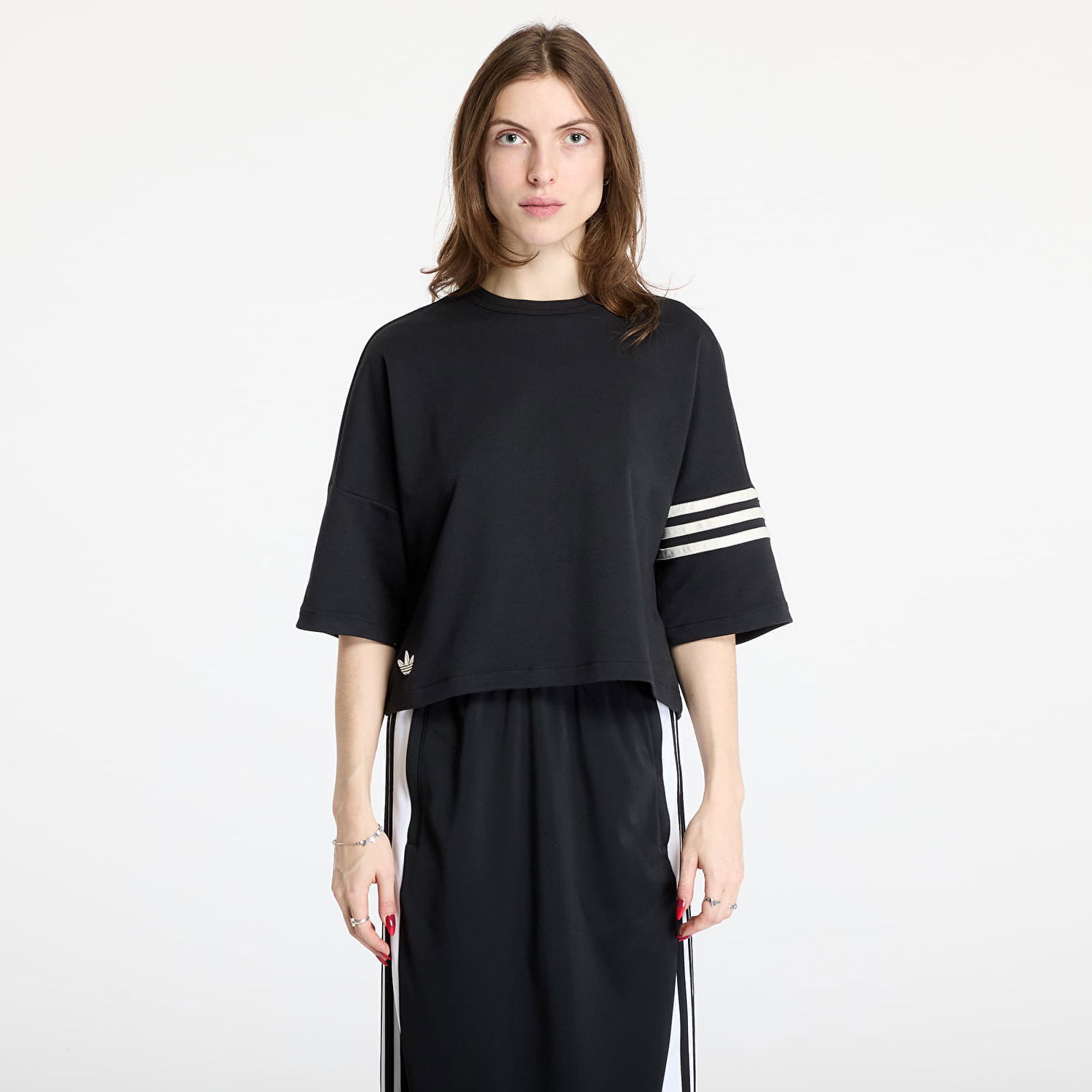 Tričko adidas Originals Black Cropped T-Shirt Čierna | JI8510, 0