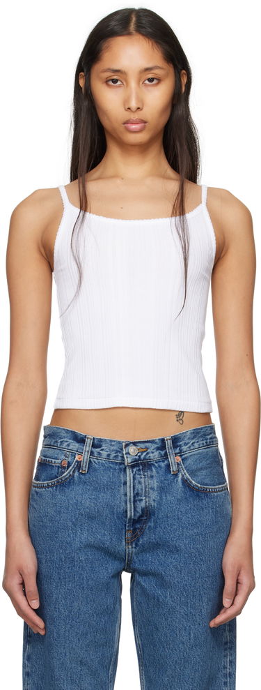 Tielko RE/DONE Re/Done Hanes Edition Jolie Camisole Biela | 865-02WVGRBTK, 0