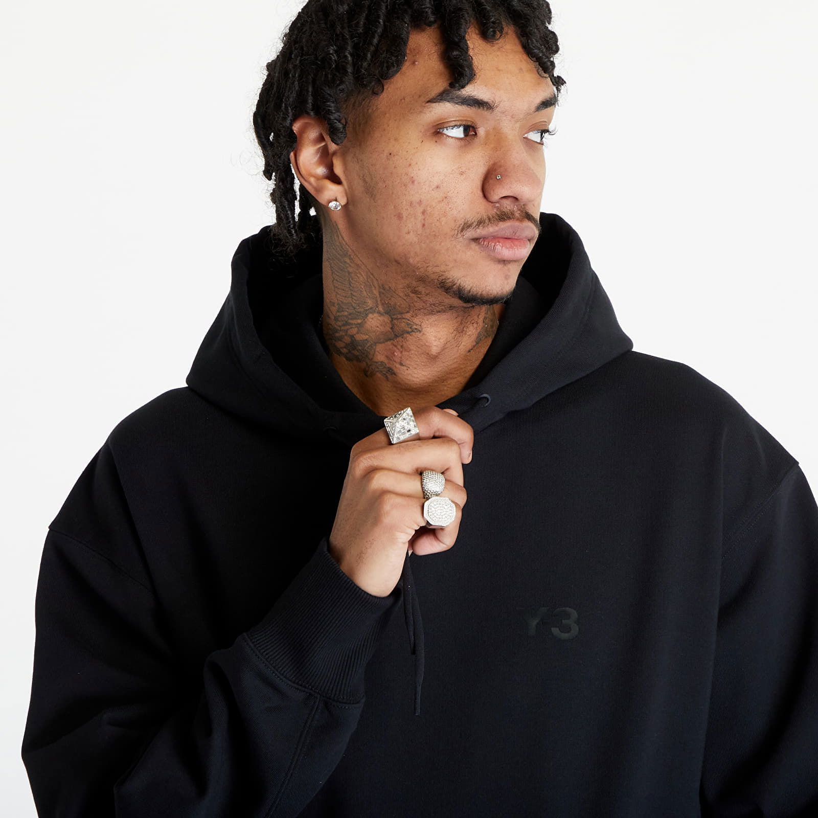 French Terry Hoodie Black