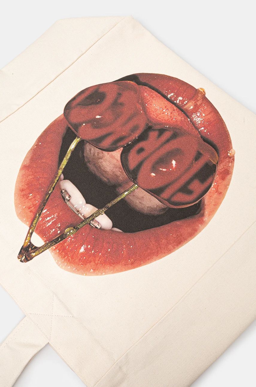 Mouth Print Canvas Tote Bag