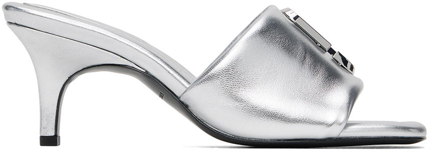 Šaty Marc Jacobs Marc Jacobs 'The Leather J Marc' Heeled Sandals Metalická | 2S4FSA001F04, 0