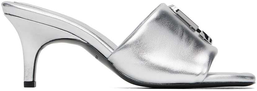 Šaty Marc Jacobs Marc Jacobs 'The Leather J Marc' Heeled Sandals Metalická | 2S4FSA001F04