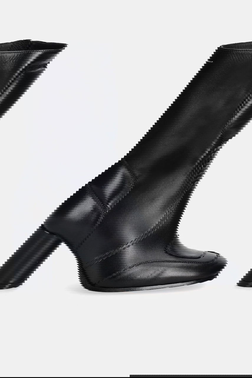 Tenisky a topánky Maison Margiela MM6 Maison Margiela Leather Square Toe Heeled Ankle Boots with Padded Panel Čierna | S66WU0136.P3350.T8013, 1