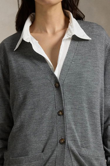 Sveter Polo by Ralph Lauren Wool Cardigan Šedá | 211956233, 3