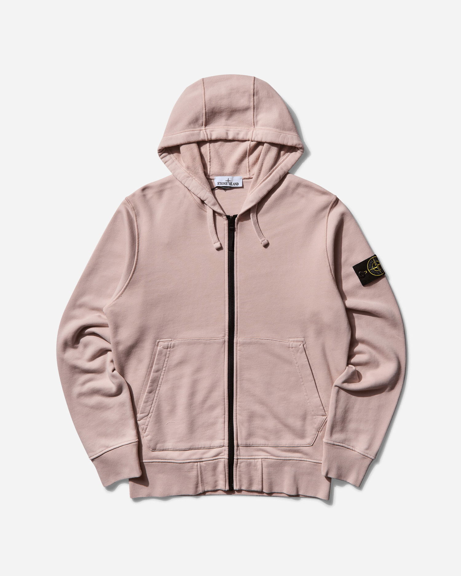 Mikina Stone Island Garment Dyed Zip Up Hoodie Ružová | K1S15-6100042-S0051 V0082, 0