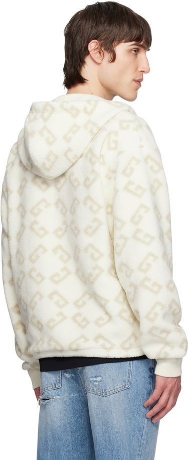 Mikina Givenchy Givenchy Monogram 72 Jacquard Fleece Hoodie Biela | BM01BV317L101, 2