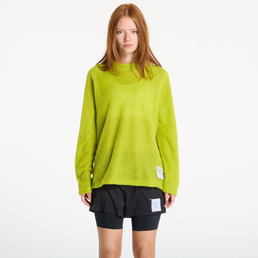 Sveter Satisfy Satisfy FuzzFleece AD Long Tee Zelené | 11067-GG