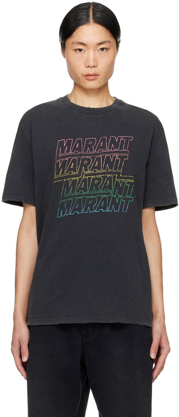 Tričko ISABEL MARANT Hugo T-Shirt Čierna | 24PTS0149HA-B1N09H, 0