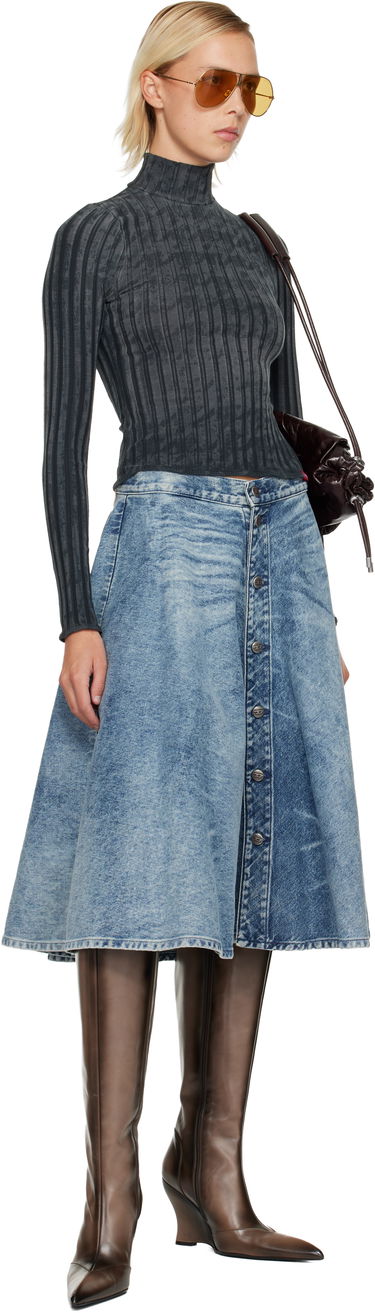 Sveter Diesel Ribbed Long-Sleeve T-Clawa Turtleneck Šedá | A21603 0QKBU, 3