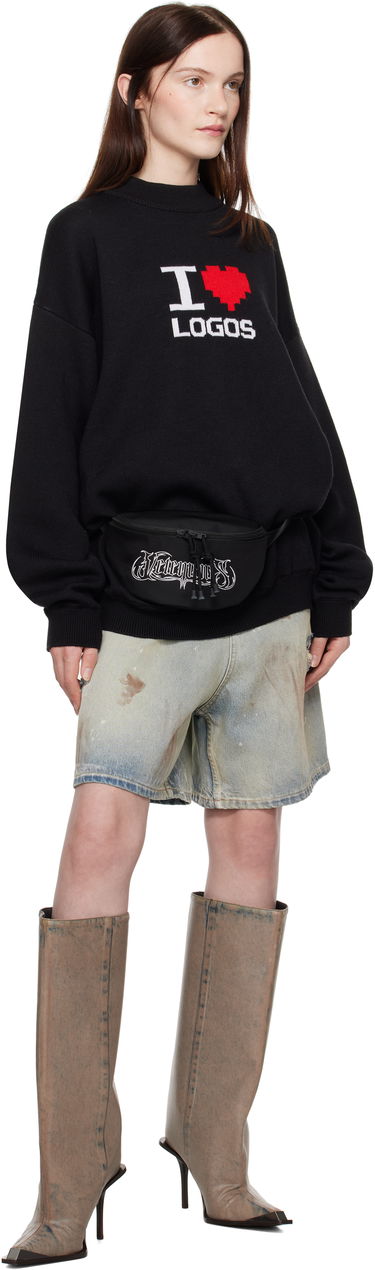 Ľadvinka VETEMENTS Metal Logo Belt Bag Čierna | UA66BA120B, 3