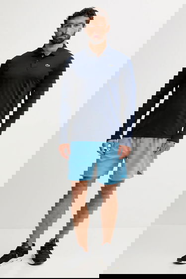 Polo tričko Lacoste Long-Sleeved Polo Shirt Navy | DH2615, 1