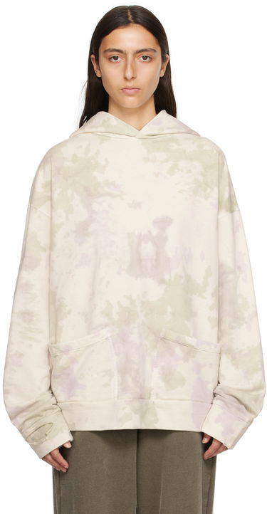 Mikina We11done Distressed Hoodie Béžová | WD-TH3-23-758-U-IV, 0