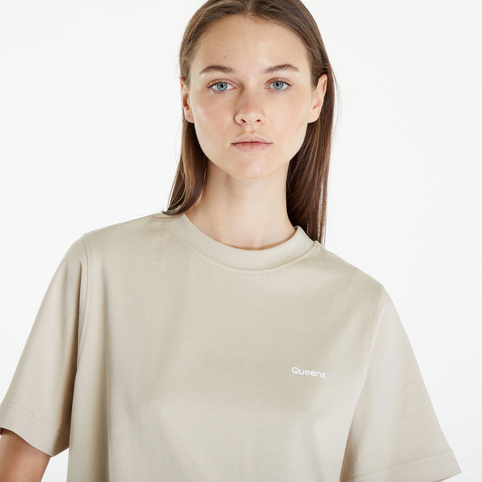 Essential T-Shirt With Contrast Print Beige