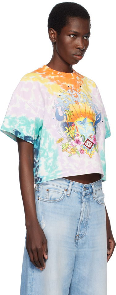 Crop Top Casablanca Casablanca Surf Trip Tie-Dye Cropped T-Shirt Rôznofarebný | WS25-JTS-037-01, 1