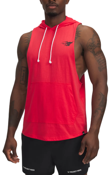 Tielko Under Armour Project Rock Sleeveless Hoodie Červená | 1389947-989, 0