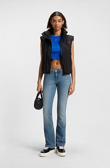 Džínsy BOSS Comfort-Stretch Flared Leg Jeans Modrá | 50541829, 1