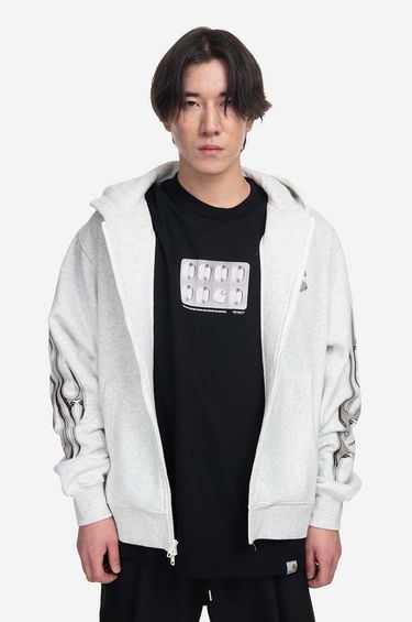 Mikina Stampd Hoodie with Graphic Print Šedá | SLA.M3106HD, 0