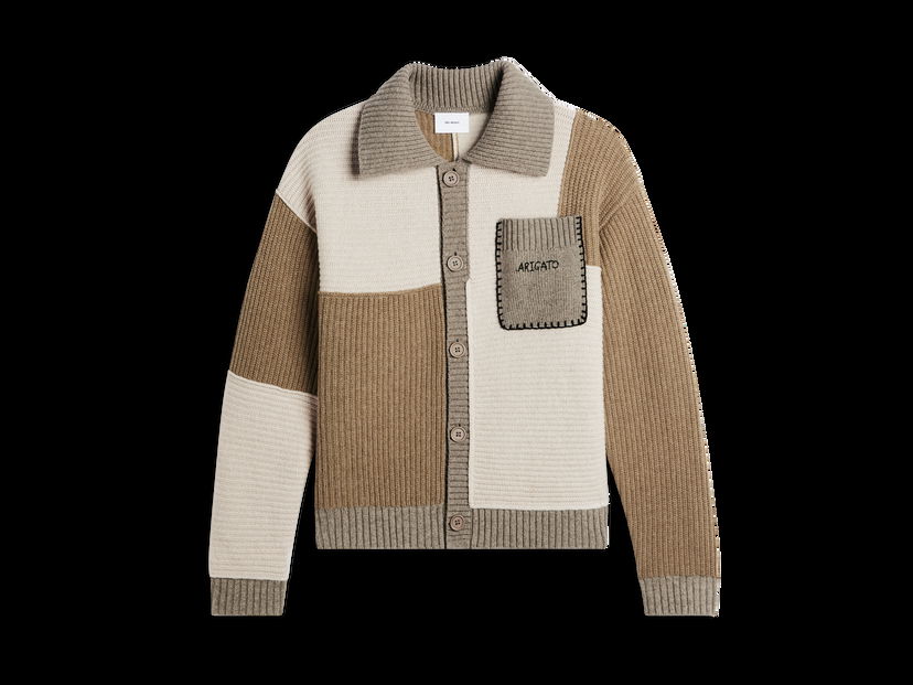 Sveter AXEL ARIGATO Franco Patchwork Sweater Hnedá | A2141002