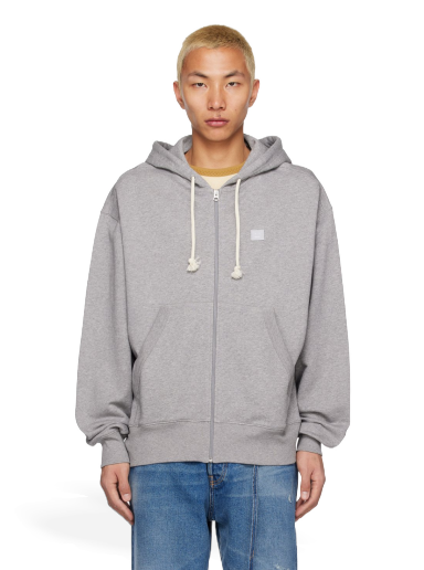 Mikina Acne Studios Patch Zip-Up Hoodie Šedá | CI0130-