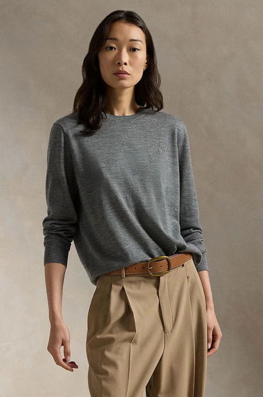 Sveter Polo by Ralph Lauren Lightweight Wool Sweater Šedá | 211956230, 0